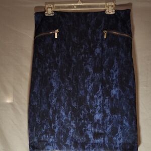 MICHAEL Michael Kors Blue Textured Pencil Skirt